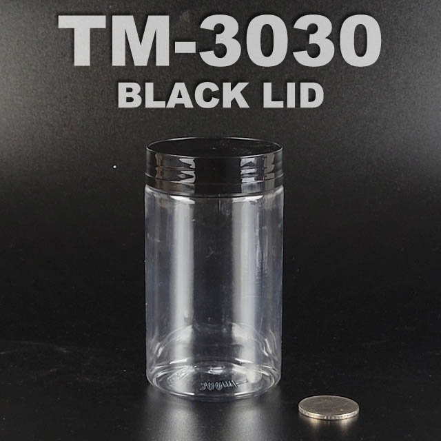 pet BOTTLE 300ml with black lid
