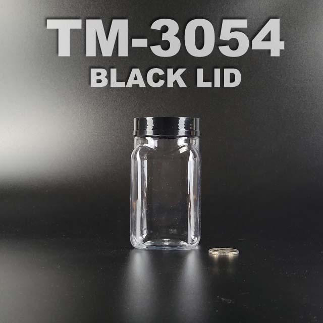 pet BOTTLE 300ml with black lid