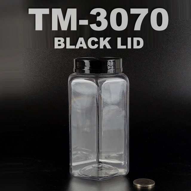 pet JAR 700ml with black lid