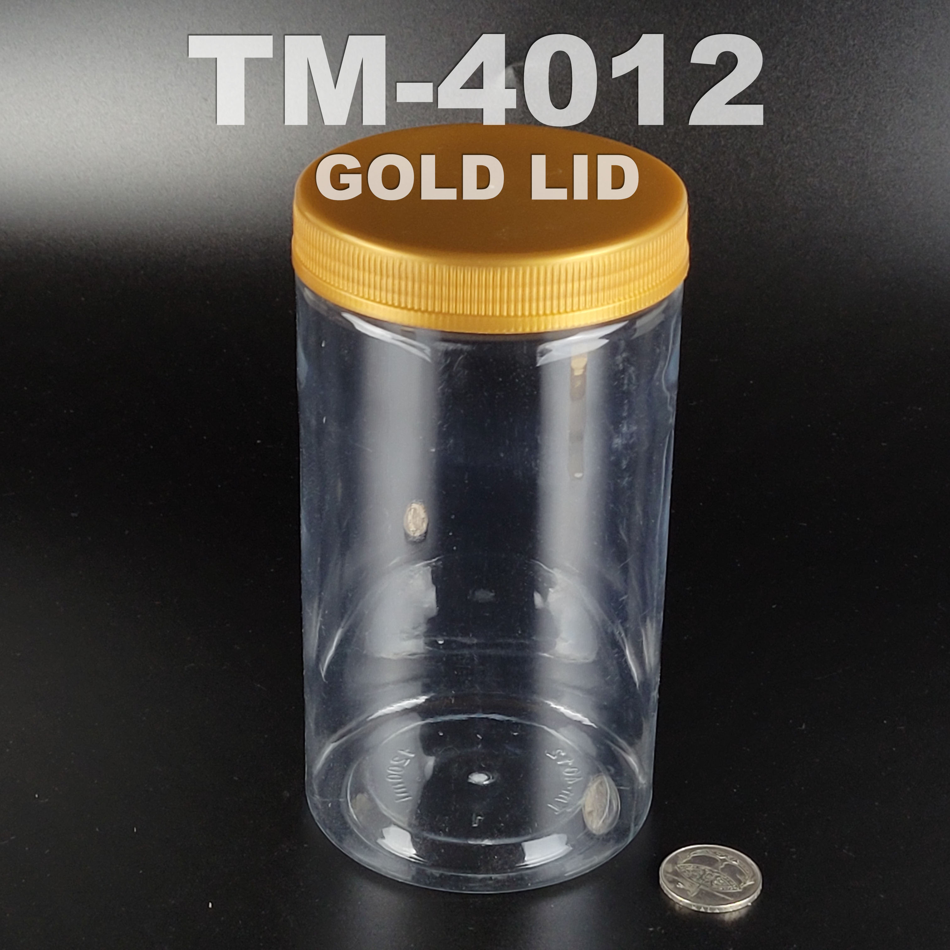 pet bottle with gold lid