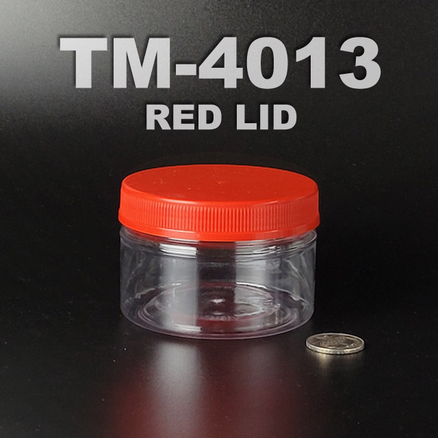 PET JAR WITH RED LID